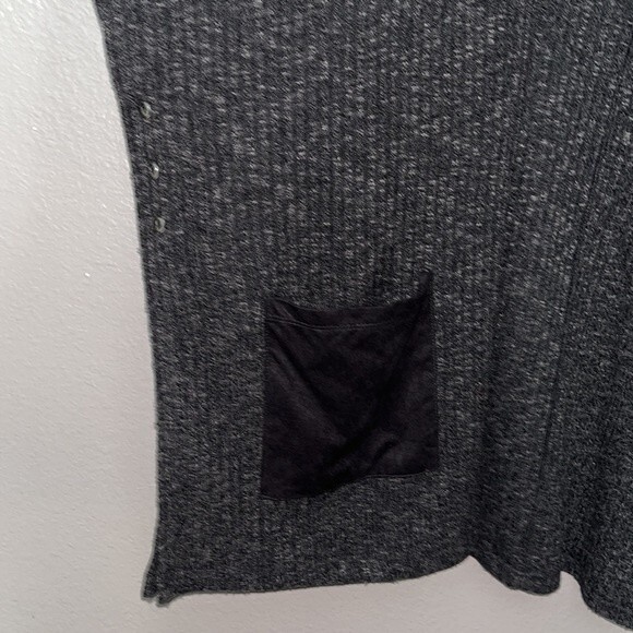 Candies Open Front Cardigan Ribbed Poncho with Suede Pockets/button detail L/XL - Picture 7 of 12